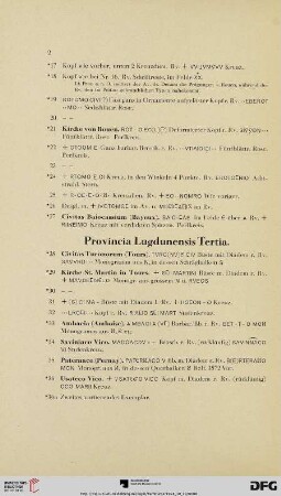 Provincia Lugdunensis Tertia (Nr. 28 - 55)