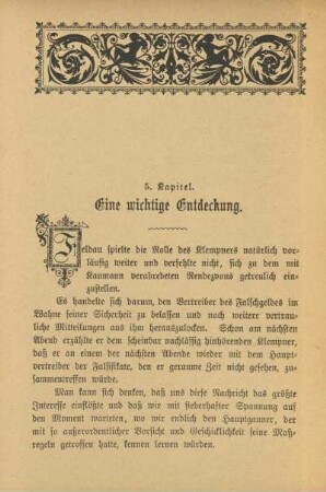 5. Kapitel. Eine wichtige Entdeckung