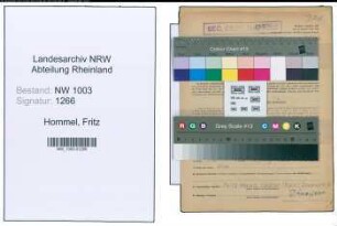 Entnazifizierung Fritz Hommel , geb. 24.10.1914 ()