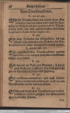 Von Dienstbarkeiten