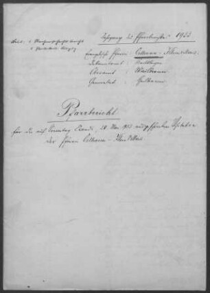 Ölbronn mit Kleinvillars: Pfarrbericht 1933