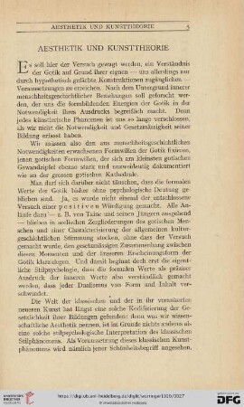 Aesthetik und Kunsttheorie