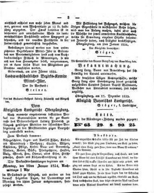 Grönenbacher Wochenblatt. 1854
