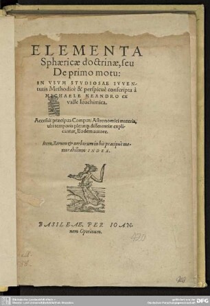 Elementa Sphaericae doctrinae, seu De primo motu