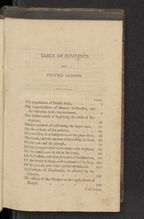 Table of Contents for Volume Second.