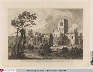 The South East View of Kirkstall Abbey, two miles from Leeds in Yorkshire