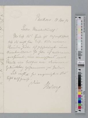 Brief an Richard Dehmel