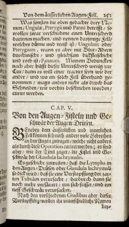 Cap. V. Von den Augen-Fisteln und Geschwär der Augen-Drüsen.