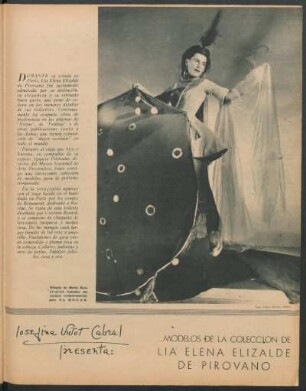 Josefina Vivot Cabral presenta: ...modelos de la colección de Lía Elena Elizalde de Pirovano