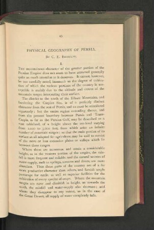 Physical Geography of Persia.