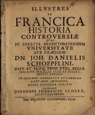 Illustres ex Francica historia controversiae