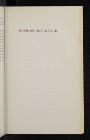 Methode der Kritik