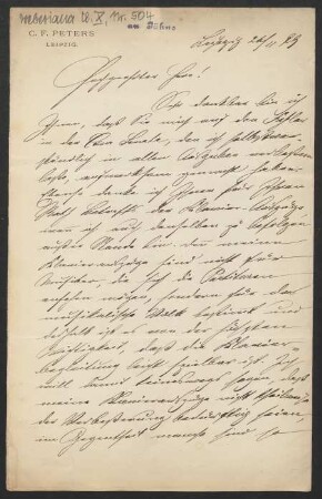 Brief an Friedrich Wilhelm Jähns : 26.11.1879