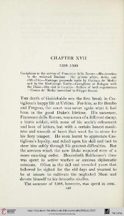 Chapter XVII: 1508-1509