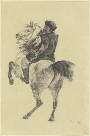 Kopie des Reiters nach Gustave Courbets "L'Hallali du Cerf"