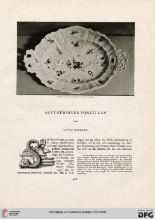 Altthüringer Porzellan