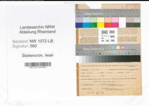 Entnazifizierung Iwan Freiherr Von Stietencron , geb. 25.06.1883 (Landwirt)