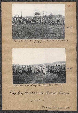 Empfang beim Besuch S.M. des Königs Ludwig III bei der Deutschen Südarmee