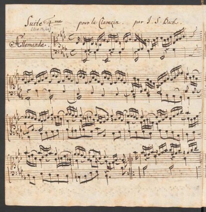 Suiten; cemb; Es-Dur; BWV 815