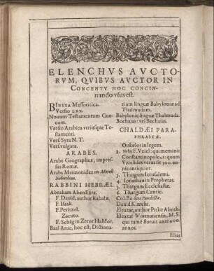 Elenchus Auctorum
