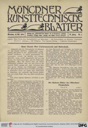 6: Hans Thoma über Farbenmaterial und Maltechnik