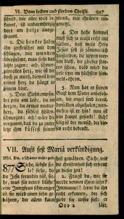 VII. Aufs fest Mariä verkündigung