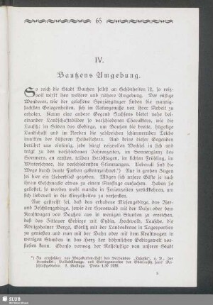 IV. Bautzens Umgebung