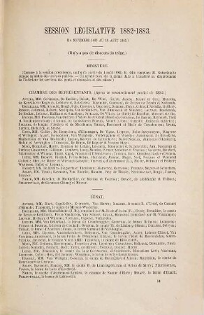 Histoire parlémentaire de la Belgique. 2,3, 2me Série : 1880 - 1890 : [Session ordinaire de 1882 - 1883]