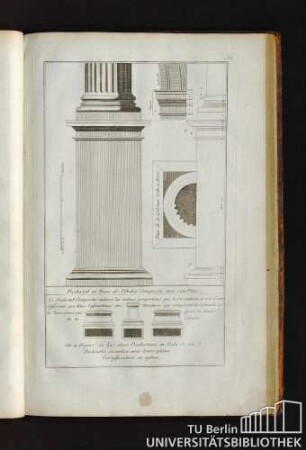 38. Piedestal et Base de l'Ordre Composite avec son Plan.
