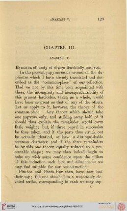Chronological appendix to the table