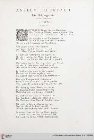 1: Anselm Feuerbach : ein Heldengedicht