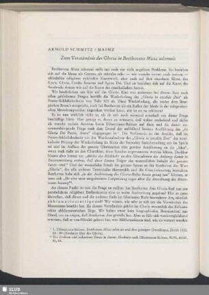 Zum Verständnis des Gloria in Beethovens Missa solemnis