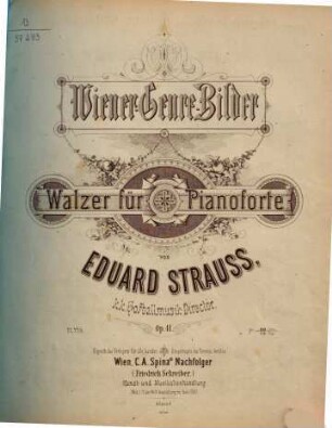 Wiener Genre-Bilder : Walzer für Pianoforte ; op. 41