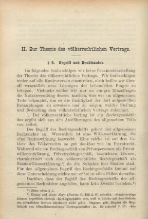 II. Zur Theorie des völkerrechtlichen Vertrags