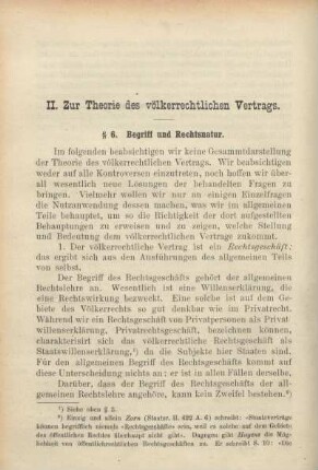 II. Zur Theorie des völkerrechtlichen Vertrags