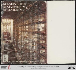 Band 6: Arbeitshefte des Bayerischen Landesamtes für Denkmalpflege: Konservierung, Restaurierung, Renovierung : Grundsätze, Durchführung, Dokumentation