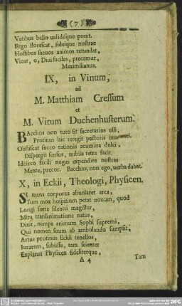 X, in Eckii, Theologi, Physicen
