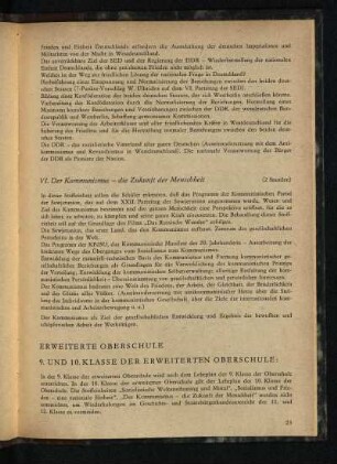 Erweiterte Oberschule 9. und 10. Klasse der erweiterten Oberschule: