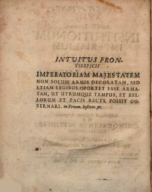 Exercitationes XVIII. ad IV. libros Institutionum imperialium