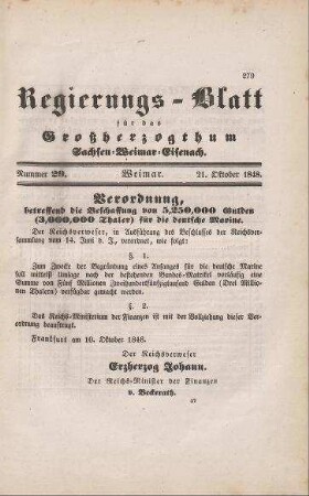 Nr. 29 : 21. Oktober 1848
