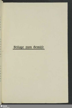 Beilage zum Gemüse