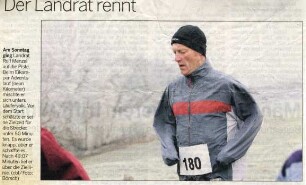 Landrat Rolf Menzel beim Adventslauf