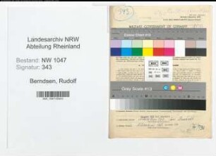 Entnazifizierung Rudolf Berndsen , geb. 01.02.1903 (Lehrer)