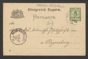 Brief von Georg Mayer an Regensburgische Botanische Gesellschaft