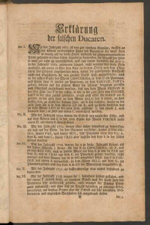 Erklärung der falschen Ducaten