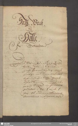 Saltz-Werck zu Halle. In Schwaben