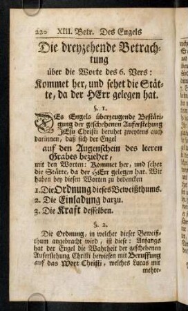 220-234, Dreyzehende Betrachtung
