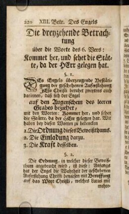 220-234, Dreyzehende Betrachtung