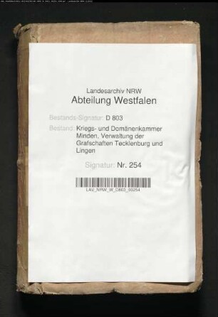 Revidierter Ertrag der Domänengefälle in der Grafschaft Lingen