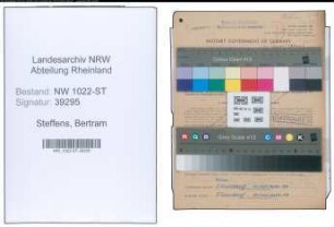 Entnazifizierung Bertram Steffens , geb. 29.09.1910 (Bahninspektor)